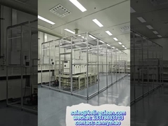 กรอบอะลูมิเนียมแบบกำหนดเอง Softwall Cleanroom การไหลของอากาศแบบทิศทางเดียว