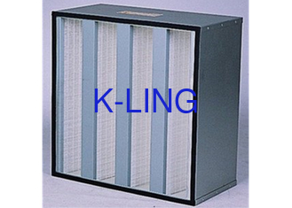 V Bank Air Filter สายสื่อใยแก้ว H13 H14 เกรดด้วย EVA Gasket