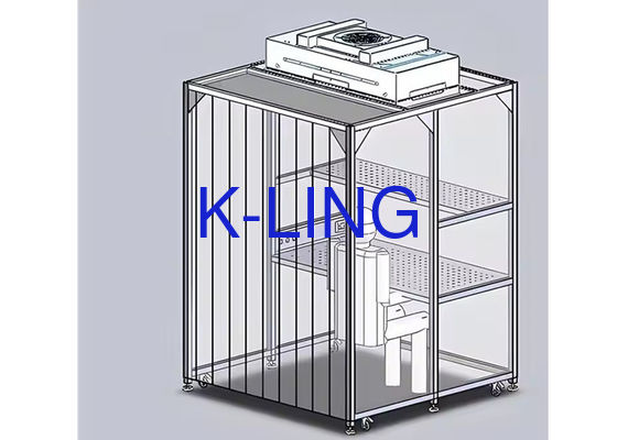 ห้องสะอาด Softwall ที่กําหนดเอง พร้อม LED Lighting PLC Control และการปรับระบายอากาศ