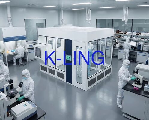 ระบบห้องทําความสะอาดแบบโมดูล พร้อมกับกรอง HEPA ระดับเพดานที่บูรณาการ พื้นที่ป้องกันสแตตติก และระดับความสะอาดตามมาตรฐาน ISO 5-8