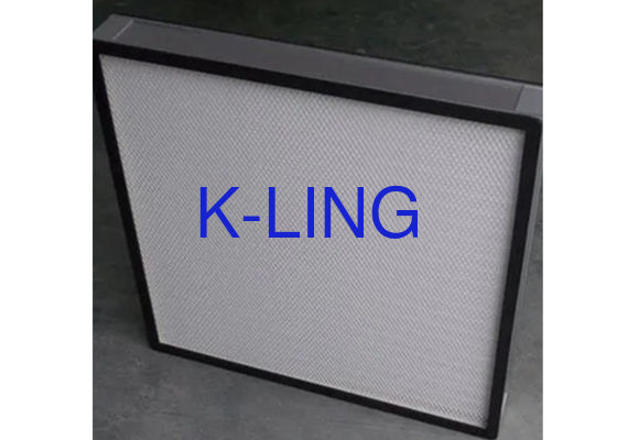 เครื่องกรองอากาศ HEPA ขนาดเล็กขนาด 24x24 นิ้วพร้อมโครงอลูมิเนียมและประสิทธิภาพ H12-H14 สำหรับการฟอกอากาศ