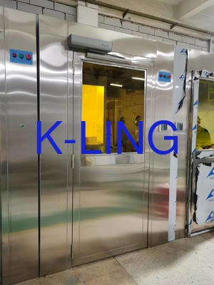 ระดับการคุ้มครอง IP54 ระเบียงอาบน้ําอากาศด้วยระบบแสง LED และกรอง HEPA แบบ Mini Pleats