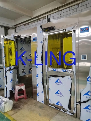 220V / 50Hz หรือ 380V / 50Hz สภาพอากาศกันหนาว LED Air Shower Tunnel ด้วยการกรองอากาศที่เสริม