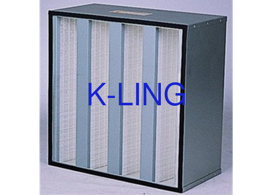 V Bank Air Filter สายสื่อใยแก้ว H13 H14 เกรดด้วย EVA Gasket