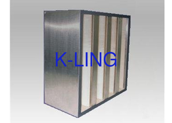 V Bank Air Filter สายสื่อใยแก้ว H13 H14 เกรดด้วย EVA Gasket