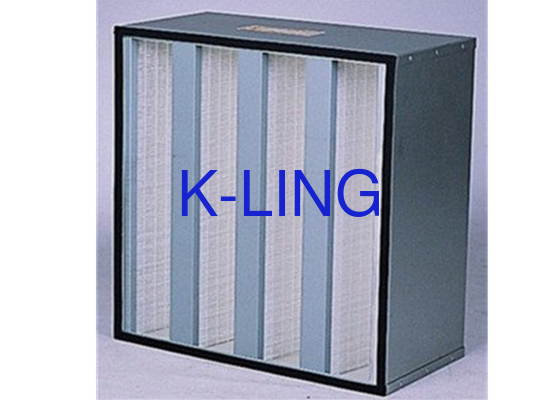 ไฟเบอร์กล๊าส ไฟเบอร์มินิพลิท V Cell Filter ด้วยอุณหภูมิการทํางาน 80 องศา