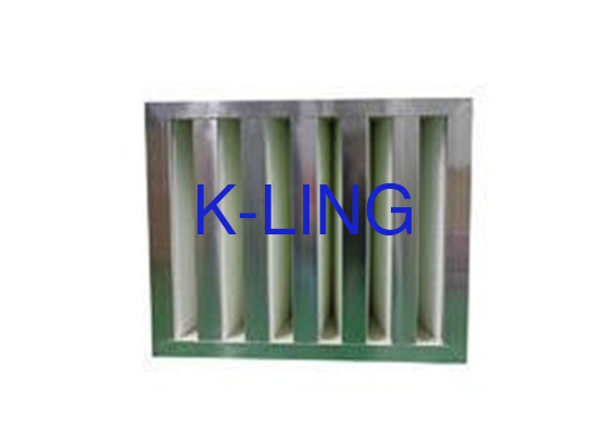 ไฟเบอร์กล๊าส ไฟเบอร์มินิพลิท V Cell Filter ด้วยอุณหภูมิการทํางาน 80 องศา