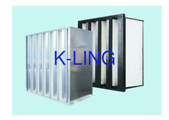V Cell Filter - ความจุในการเก็บฝุ่น 18 ตารางเมตร ความประสิทธิภาพในการกรองที่คงที่ F9