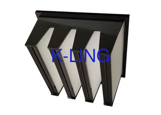 V Cell Filter - ความจุในการเก็บฝุ่น 18 ตารางเมตร ความประสิทธิภาพในการกรองที่คงที่ F9
