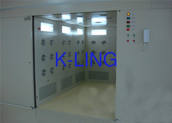 LED Light ห้องอาบน้ําอากาศด้วย 200 Pa ระบบล็อคความดันสําหรับห้องสะอาด