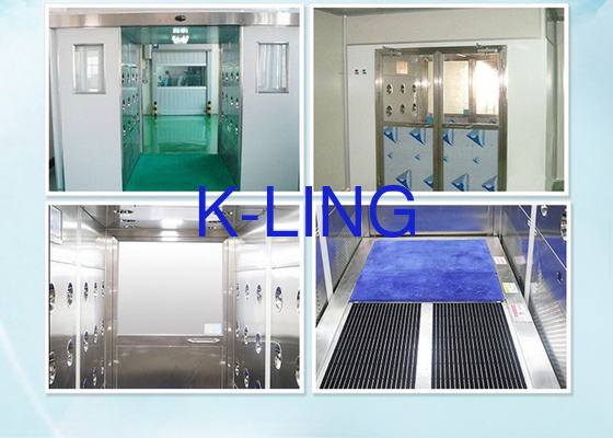 LED Light ห้องอาบน้ําอากาศด้วย 200 Pa ระบบล็อคความดันสําหรับห้องสะอาด