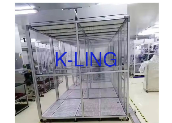 ห้องสะอาดแบบจําเพาะ โมดูล ห้องสะอาดผนังอ่อน พร้อมแสง LED และควบคุม PLC