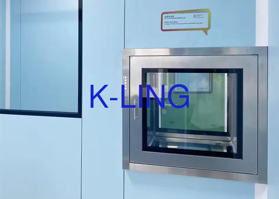ล็อคอิเล็กทรอนิกส์ Cleanroom Pass Box สําหรับกระบวนการเลเซอร์และ 600 * 600 * 600mm เขตทํางานภายใน