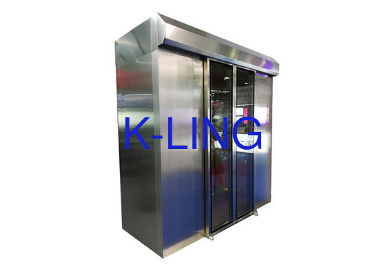 คลาส 100 ห้องสะอาดอาบน้ําอากาศด้วยการควบคุม PLC และสแตนเลส SUS304 การก่อสร้างสําหรับสินค้า