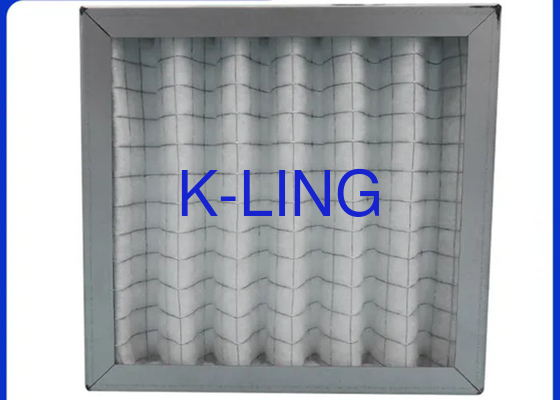 พื้นฐานแผ่นเตาอบ pleated ปรีฟิลเตอร์ HVAC ปกรณ์กรองอากาศสําหรับห้องสะอาด