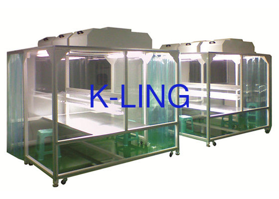 EBM Fan Modular Softwall Cleanroom with Stainless Steel Frame สําหรับโรงพยาบาลและห้องปฏิบัติการชั้น 10000