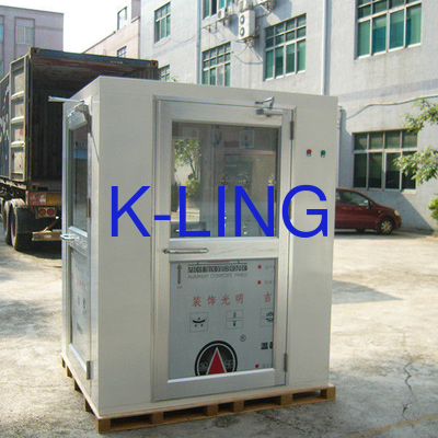 ห้องคลีนรูม Class 100 สแตนเลสสตีล Air Shower พร้อมระบบควบคุมไมโครคอมพิวเตอร์ และอัตราการไหลของอากาศ 1000-1500 ลบ.ม./ชม.