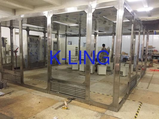 ระบบห้องสะอาดแบบโมดูล พร้อมกรอง HEPA ขนาดที่กําหนดเอง และพื้น PVC ป้องกันสติก