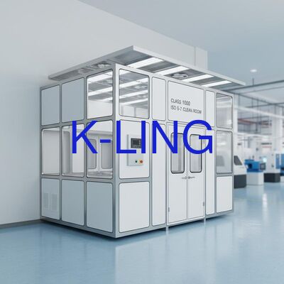 Modular Cleanroom System with More Than 350 Lux Lighting for ISO Class 5 to ISO Class 8 Standards and Relocatable Design