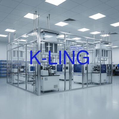 Modular Cleanroom with 99.99% @0.3UM HEPA Filter Featuring Integrated LED Lighting and Freestanding or Wall Mounted Installation