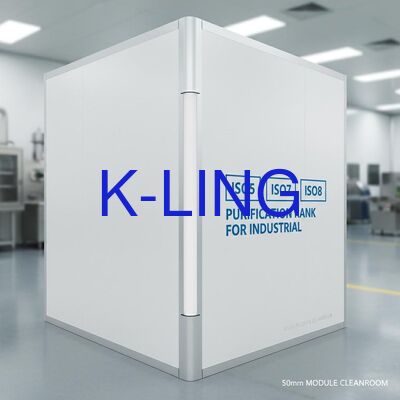 ห้องสะอาดแบบโมดูล 50 มม แซนวิชพานิล พร้อม ISO5 ISO6 ISO7 ISO8 การทําความสะอาดสําหรับการใช้ในอุตสาหกรรม
