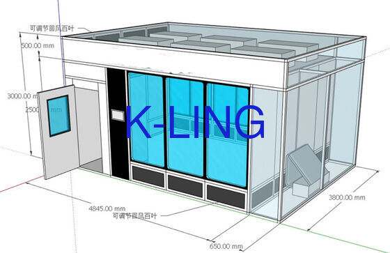 วัสดุพื้น PVC ห้องสะอาดผนังแข็ง สามารถย้ายได้ โมดูลเรียบซ่อมแซมได้