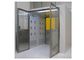 ครึ่งแก้ว SUS 304 กรอบประตูขนส่งสินค้าทางอากาศห้องอาบน้ำฝักบัวอุโมงค์สำหรับคลีนรูมทางเข้า
