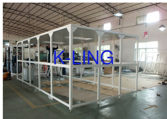 ระบบห้องสะอาดแบบโมดูล พร้อมกรอง HEPA ขนาดที่กําหนดเอง และพื้น PVC ป้องกันสติก