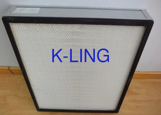 เครื่องกรองอากาศ HEPA ขนาดเล็กขนาด 24x24 นิ้วพร้อมโครงอลูมิเนียมและประสิทธิภาพ H12-H14 สำหรับการฟอกอากาศ