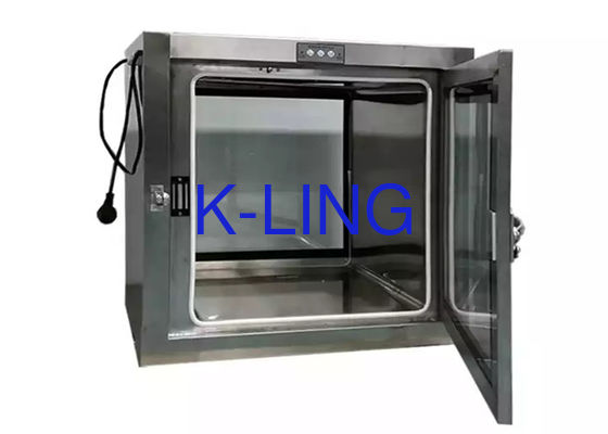 SUS304 หน้าต่างถ่ายโอนผ่านกล่องแบบคงที่สำหรับพารามิเตอร์ที่กำหนดเองของห้องคลีนรูม