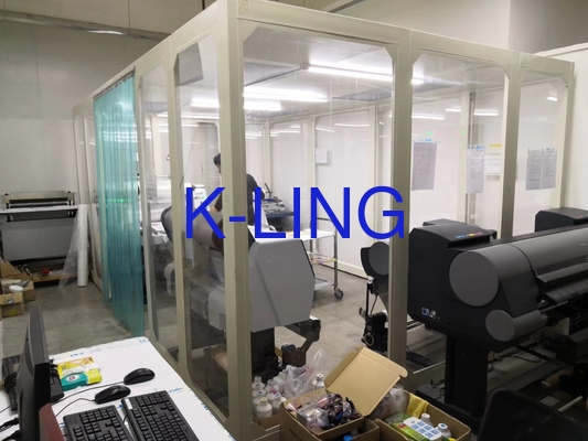 H13 ห้องทำความสะอาด Softwall เกรดกรองพร้อมการไหลของอากาศทิศทางเดียวสีขาว