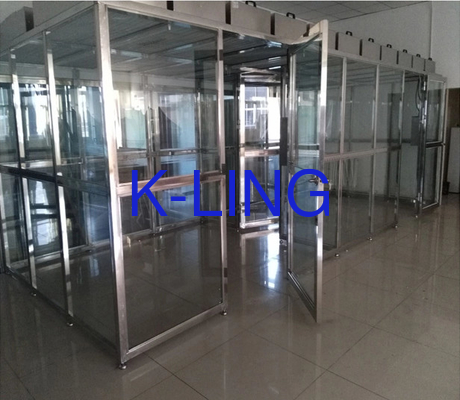 กรอบอะลูมิเนียมแบบกำหนดเอง Softwall Cleanroom การไหลของอากาศแบบทิศทางเดียว