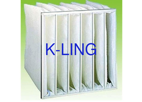 เครื่องกรองอากาศกระเป๋าที่มีกรอบสแตนเลสอลูมิเนียมสําหรับสภาพแวดล้อมความชื้น