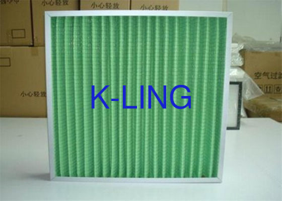 เครื่องกรองอากาศแบบแผ่น pleated ประเภท Pre Filter พร้อมเครือป้องกันแบบเหล็กกระดาษ