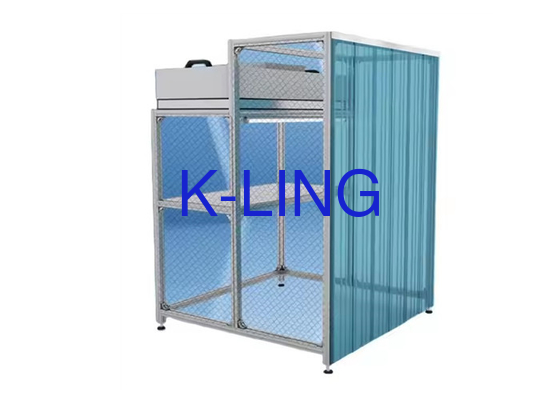 ชั้น 100-100000 ห้องสะอาด Softwall พร้อมกรอบที่กําหนดเอง H14 HEPA Filter