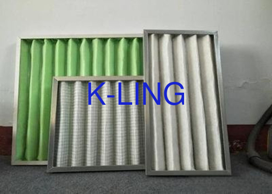 G4-F9 เครื่องกรอง แผ่นอัลลูมิเนียม pleated เครื่องกรองอากาศ 32-120 °F ระยะอุณหภูมิ
