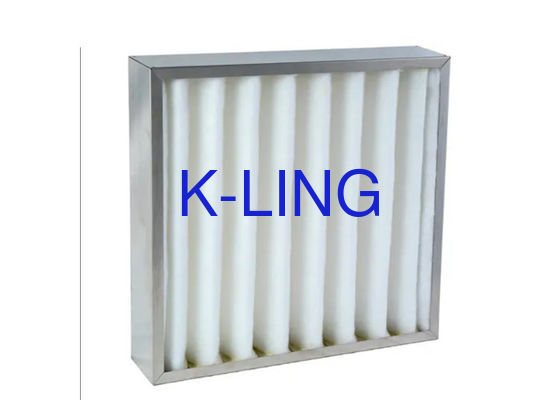 ความชื้นสูงสุด 80%rh แผ่น pleated เครื่องกรองอากาศสามารถซักได้ ระยะเวลาการเปลี่ยนในกล่อง ประเภทบรรจุ