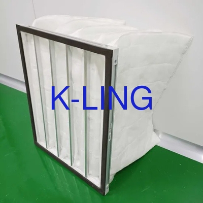 เครื่องกรองกระเป๋าประสิทธิภาพยอดเยี่ยมสําหรับห้องสะอาดเกรด F5 F6 F7 F8