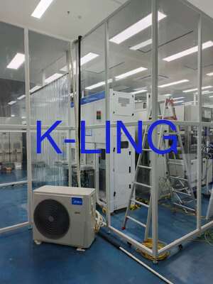 ห้องทําความสะอาดแบบโมดูลที่มีการกรอง Hepa 99.99%@0.3um และการประกอบอย่างรวดเร็วสําหรับระดับความสะอาด ISO 5 ห้องทําความสะอาดผนังอ่อน