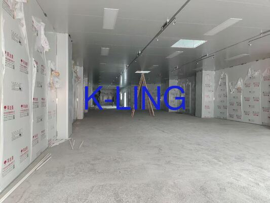 ห้องสะอาดแบบจําลองติดผนัง พร้อมกระจก แม็กนีเซียม แปรงหิน แซนวิช แพเนล 50 มม