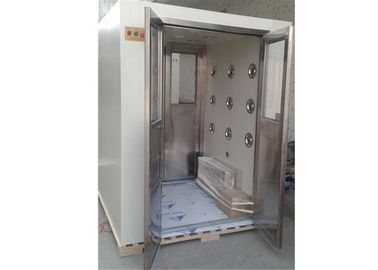 ครึ่งแก้ว SUS 304 กรอบประตูขนส่งสินค้าทางอากาศห้องอาบน้ำฝักบัวอุโมงค์สำหรับคลีนรูมทางเข้า