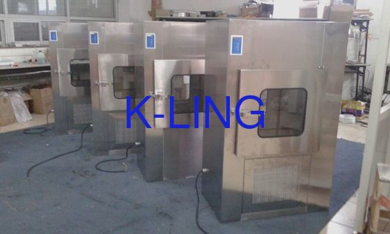 อาหารห้องสะอาดห้องอาบน้ำสแตนเลสสตีลแอร์ผ่านกล่องมาตรฐาน QS