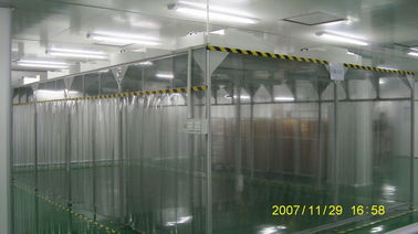 คลีนรูม ISO8 Softwall / ห้องอัดอากาศแนวตั้งตู้ลามิเนตพร้อมหน่วยตัวกรอง H14 HEPA