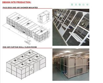 ห้องสะอาดขนาดเภสัชกรรม 110V 60HZ ระดับ 1,000 Softwall พร้อมตัวกรอง HEPA