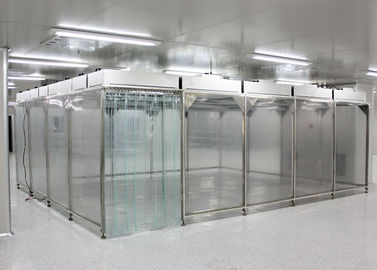 คลีนรูม Softwall ระดับ 10,000 สำหรับห้องสะอาดพร้อมหน่วยกรองพัดลม