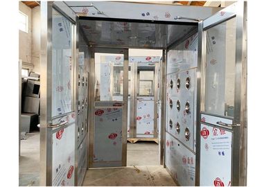 Double Swing Door Air Shower ห้องอาบน้ำสำหรับโรงงานเคมีรับประกัน 1 ปี