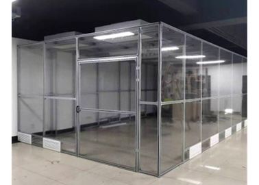 ห้องสะอาด Softwall ที่ทนทานพร้อมผนังลูกแก้วกรอบอลูมิเนียมโพรไฟล์