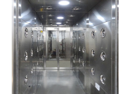 การเหนี่ยวนำอัตโนมัติ 30m / Sec Cleanroom Air Shower Stainless Steel