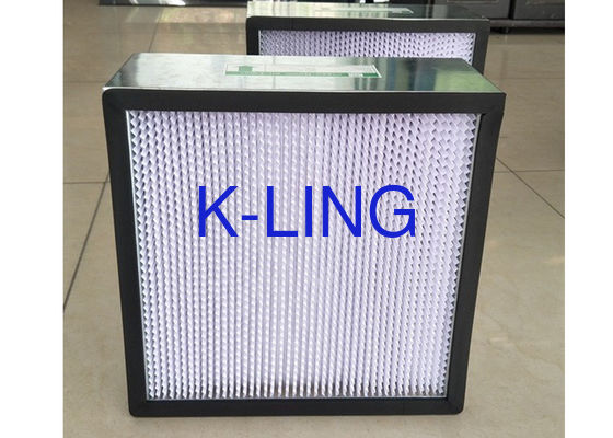 เครื่องแยกกระดาษแข็งแผ่นกรองอากาศ HEPA จีบลึกสำหรับโรงพยาบาล H13 หรือ H14 ประสิทธิภาพ